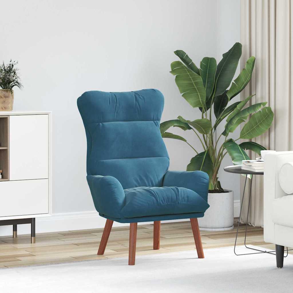 Avkopplande stol Blå 69 x 74 x 93 cm Sammet