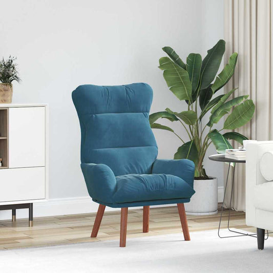 Avkopplande stol Blå 69 x 74 x 93 cm Sammet