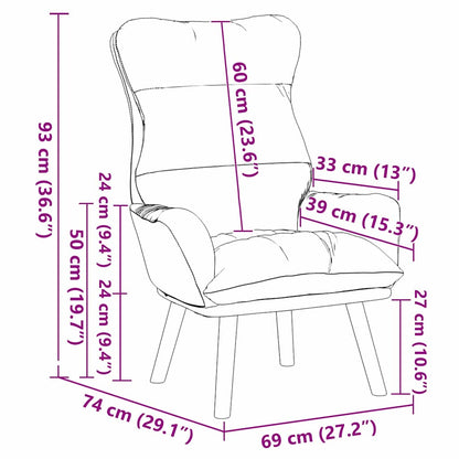 Fåtölj Gul 69 x 74 x 93 cm Sammet