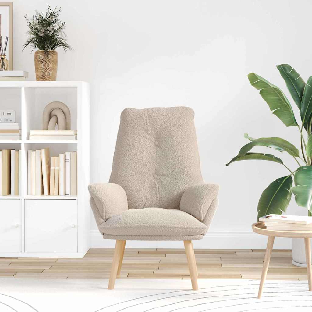 Fåtölj Ljusgrå 69 x 74 x 93 cm tyg