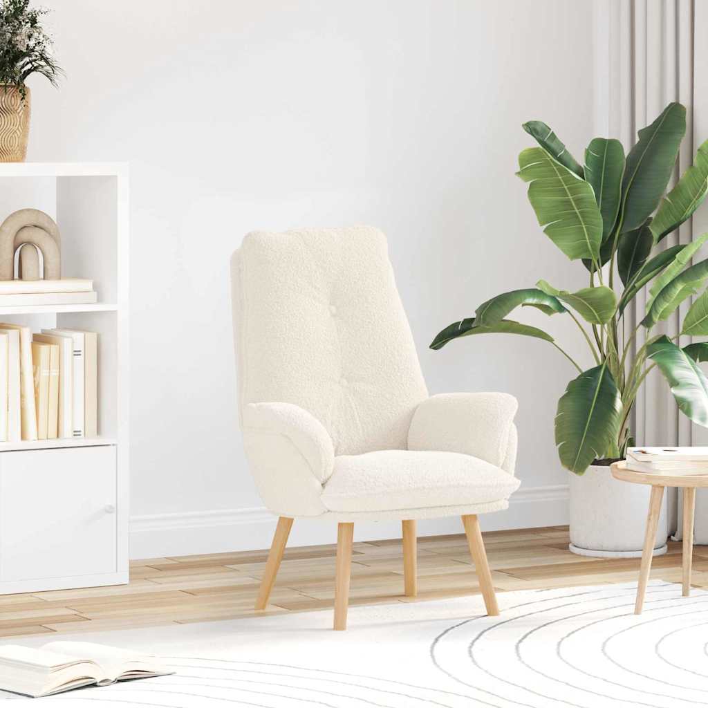 Avkopplande stol Kräm 69 x 74 x 93 cm tyg