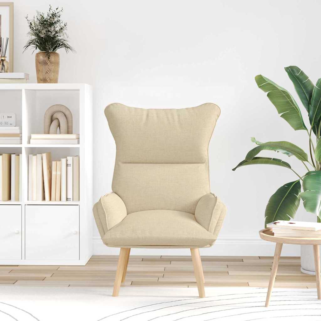 Avkopplande stol Kräm 69 x 74 x 93 cm tyg