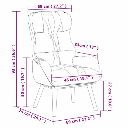 Fåtölj DIV. Cappuccino 69 x 74 x 93 cm Konstläder