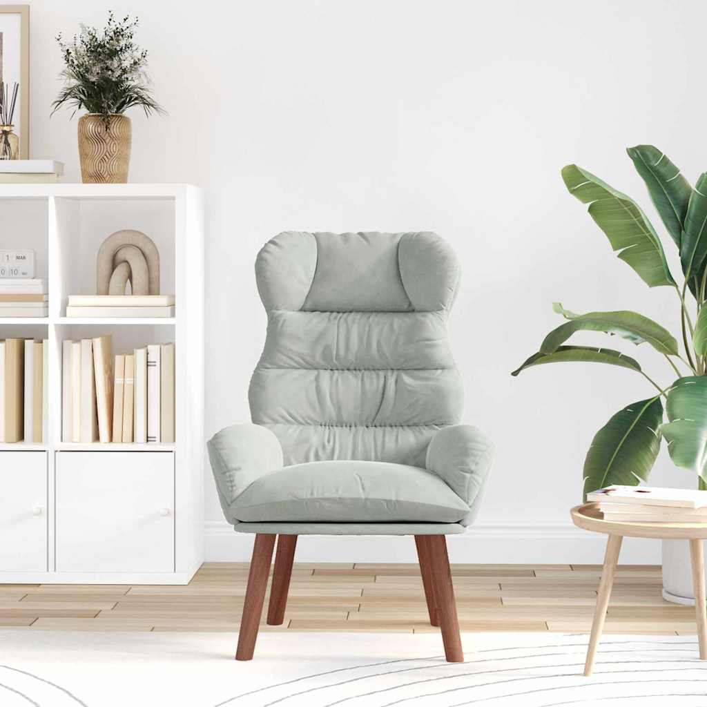 Fåtölj Ljusgrå 69 x 74 x 93 cm Sammet