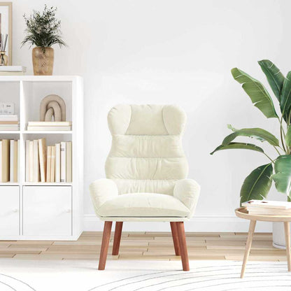 Avkopplande stol Kräm 69 x 74 x 93 cm Sammet