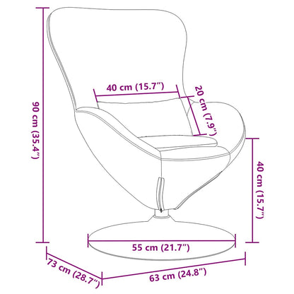 Fåtölj Rosa Äggfåtölj 63 x 73 x 90 cm Sammet