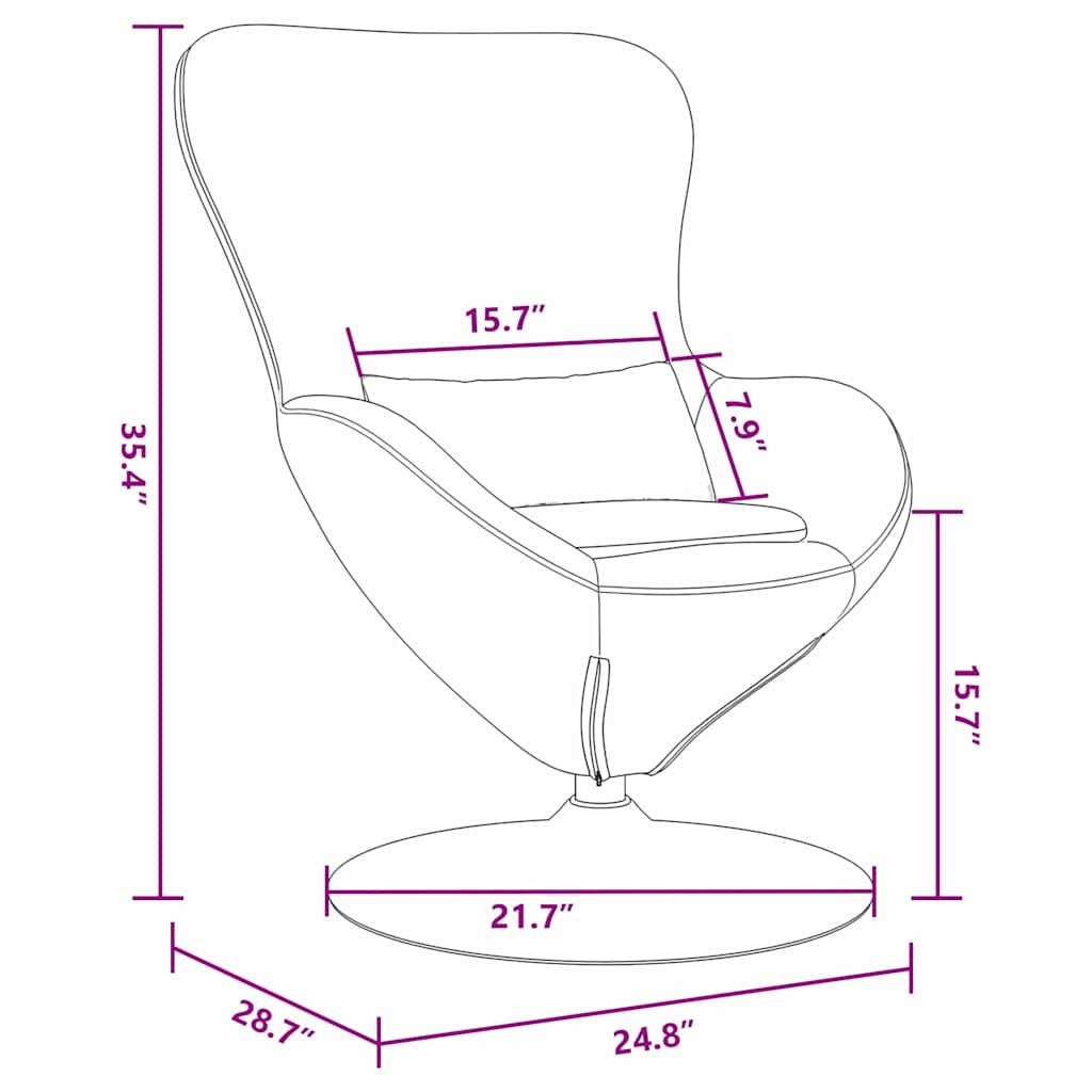 Fåtölj Svart Äggfåtölj 63 x 73 x 90 cm Sammet