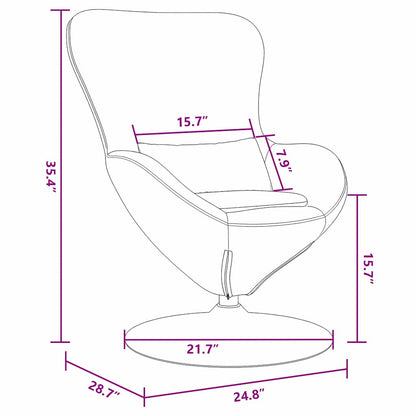 Fåtölj Grå Äggfåtölj Mörkgrå 63 x 73 x 90 cm tyg