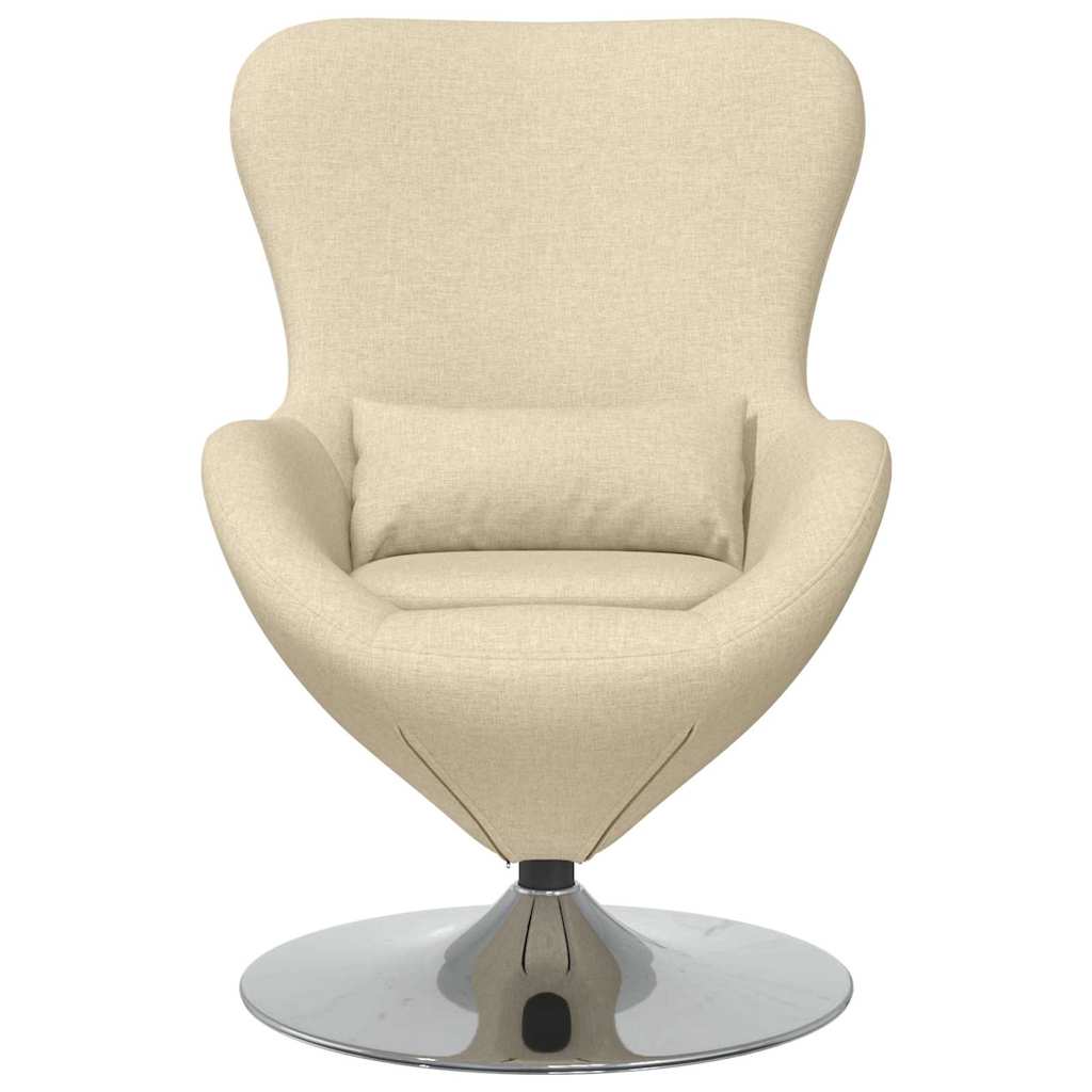 Fåtölj Kräm Äggfåtölj 63 x 73 x 90 cm tyg