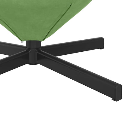 Äggfåtölj Ljusgrön 63 x 73 x 90 cm Sammet