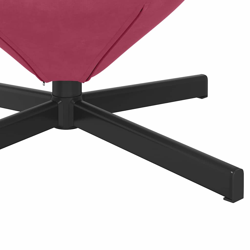 Fåtölj Vinröd Äggfåtölj 63 x 73 x 90 cm Sammet