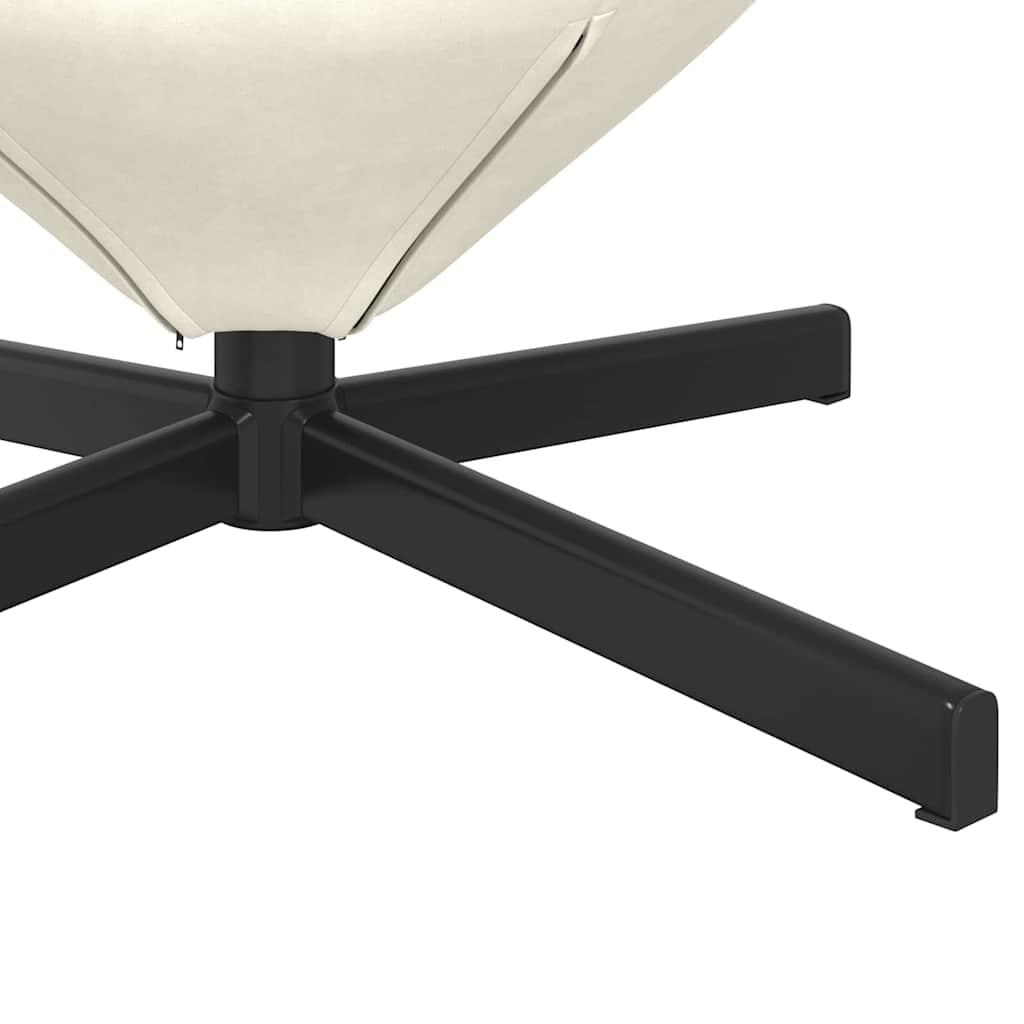 Fåtölj Kräm Äggfåtölj 63 x 73 x 90 cm Sammet