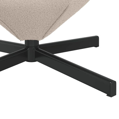 Fåtölj Grå Äggfåtölj Ljusgrå 63 x 73 x 90 cm Krälsig Ull-liknande Tyg