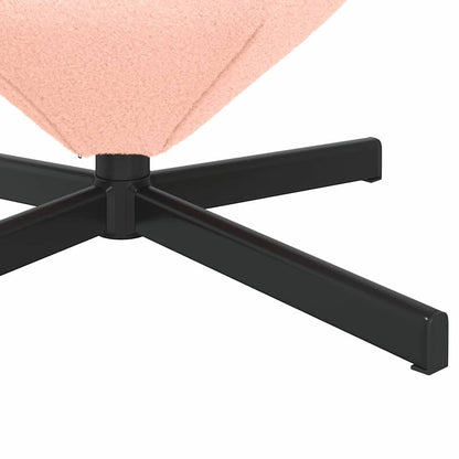 Fåtölj Rosa Äggfåtölj 63 x 73 x 90 cm Krälsig Ull-liknande Tyg