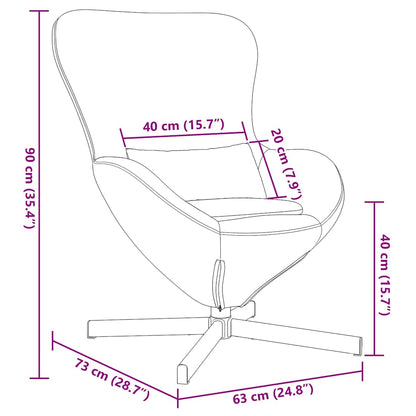 Fåtölj Rosa Äggfåtölj 63 x 73 x 90 cm Krälsig Ull-liknande Tyg