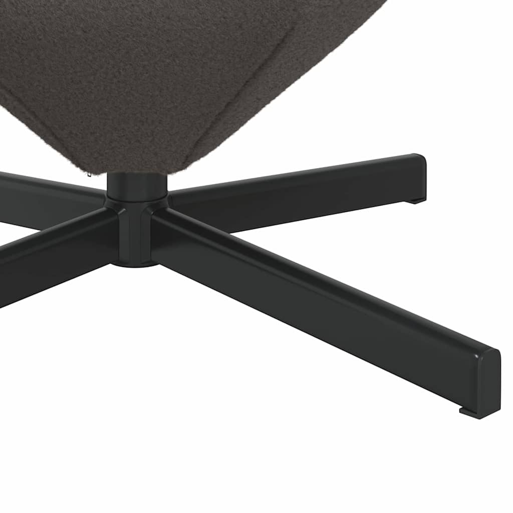 Fåtölj Grå Äggfåtölj Mörkgrå 63 x 73 x 90 cm Krälsig Ull-liknande Tyg