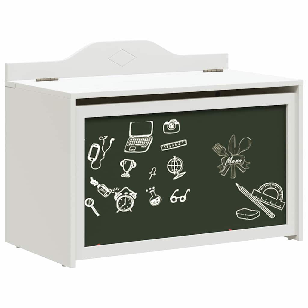 Förvaringsbänk Leklåda med lagring Vit 73 x 33 x 55 cm