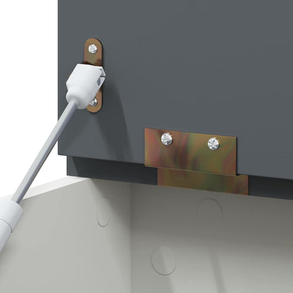 Förvaringsbänk Leklåda med lagring Grå och Vit 73 x 33 x 55 cm