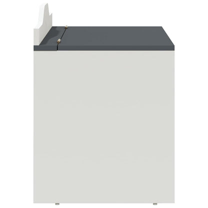 Förvaringsbänk Leklåda med lagring Grå och Vit 73 x 33 x 55 cm