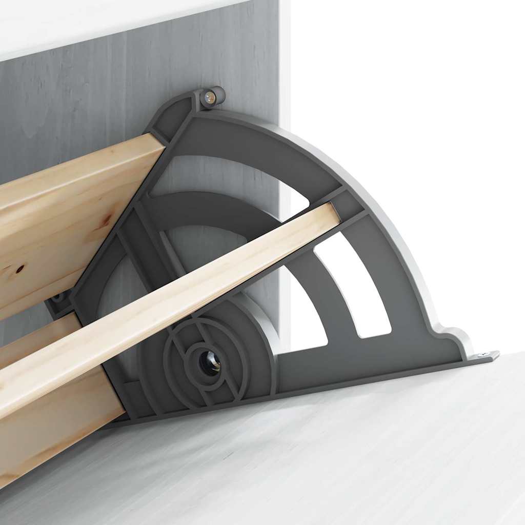 Skoskåp med låda ASKIM Vit 85 x 35 x 108 cm Massivt tallträ