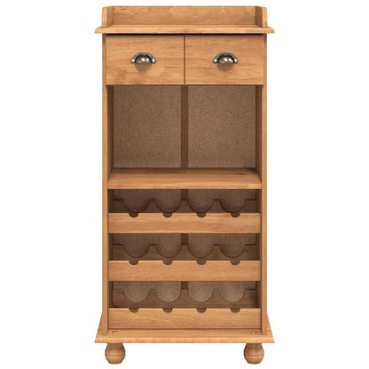 Vinskåp ASKIM Brun 57 x 37 x 114 cm Massiv furu