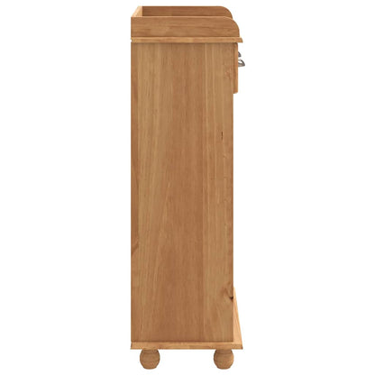 Vinskåp ASKIM Brun 57 x 37 x 114 cm Massiv furu