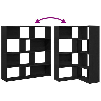 Bokskåp Svart ek 140 x 30 x 140 cm Konstruerat trä