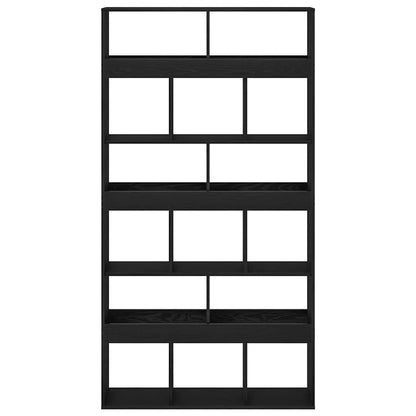 Hyllsystem 2 pcs Svart ek 100 x 33 x 187.5 cm Konstruerat trä