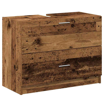Badrumsunderskåp Åldrat Trä 78 x 37 x 59 cm