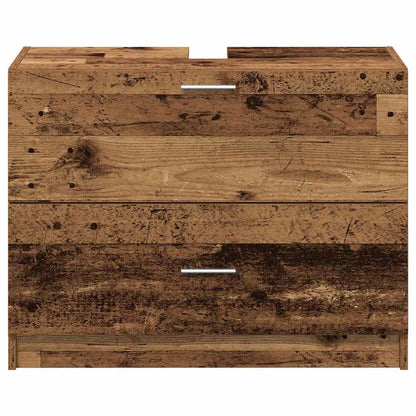 Badrumsunderskåp Åldrat Trä 78 x 37 x 59 cm