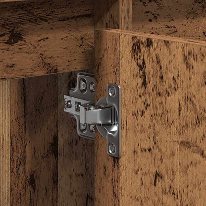 Badrumsunderskåp med dörr Åldrat Trä 91 x 35 x 60 cm