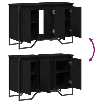 Badrumsunderskåp Övrigt Svart Ek 91 x 35 x 60 cm