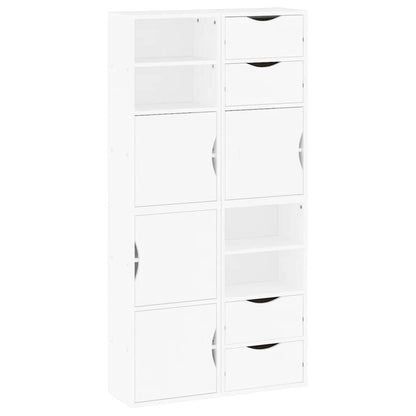 Skåp Vit 4 st "ODDA" 40x24x79 cm massiv Trä furu