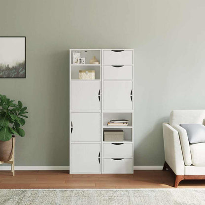 Skåp Vit 4 st "ODDA" 40x24x79 cm massiv Trä furu