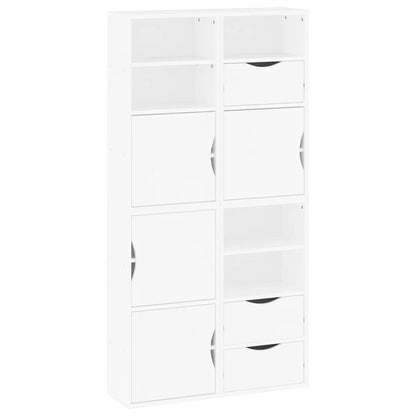 Skåp Vit 4 st "ODDA" 40x24x79 cm massiv Trä furu