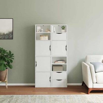 Skåp Vit 4 st "ODDA" 40x24x79 cm massiv Trä furu