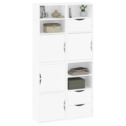 Skåp Vit 4 st "ODDA" 40x24x79 cm massiv Trä furu
