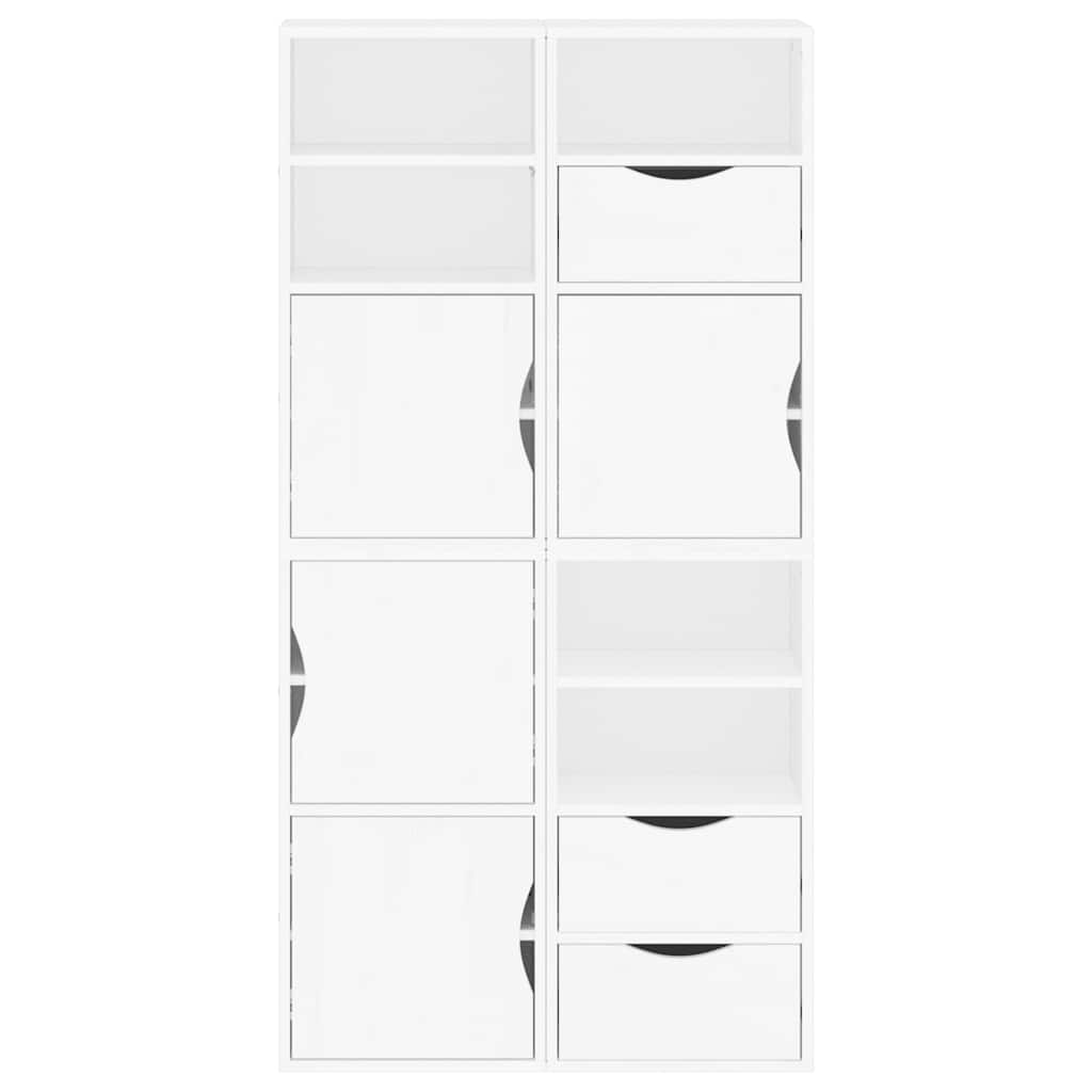 Skåp Vit 4 st "ODDA" 40x24x79 cm massiv Trä furu