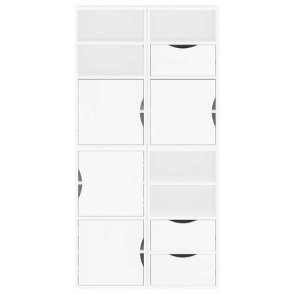 Skåp Vit 4 st "ODDA" 40x24x79 cm massiv Trä furu