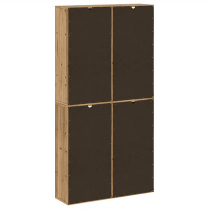 Skåp Trä 4 st "ODDA" 40x24x79 cm massivt Trä furu