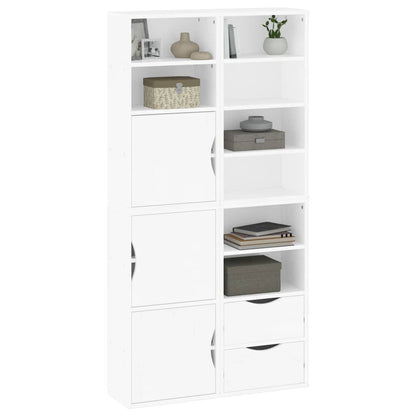 Skåp Vit 4 st "ODDA" 40x24x79 cm massiv Trä furu
