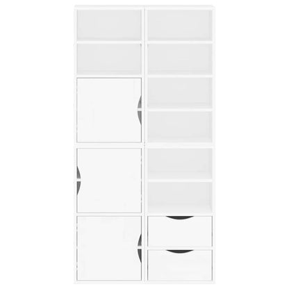 Skåp Vit 4 st "ODDA" 40x24x79 cm massiv Trä furu