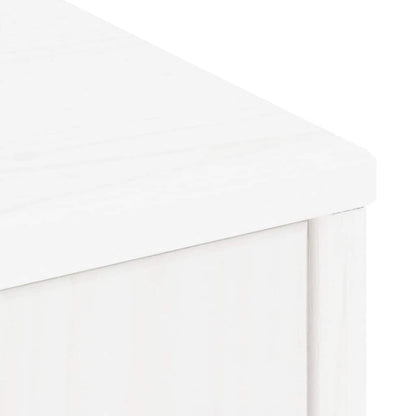 Skåp Vit 4 st "ODDA" 40x24x79 cm massiv Trä furu