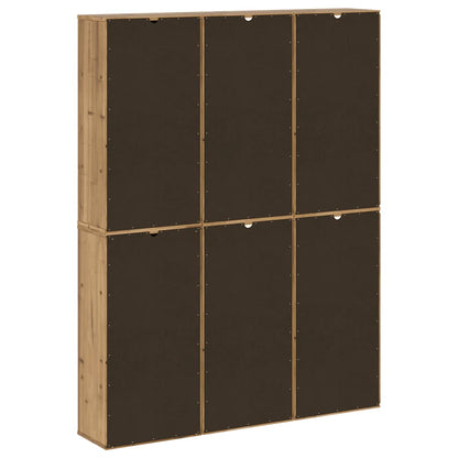 Skåp Trä 6 st "ODDA" 40x24x79 cm massivt Trä furu