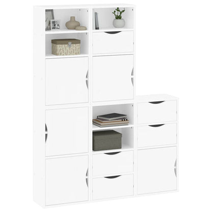 Skåp Vit 5 st "ODDA" 40x24x79 cm massivt Trä furu