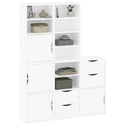 Skåp Vit 5 st "ODDA" 40x24x79 cm massivt Trä furu