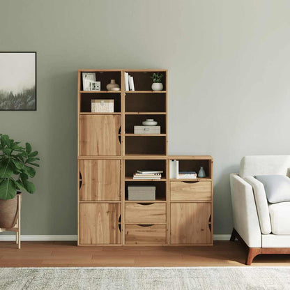 Skåp Trä 5 st "ODDA" 40x24x79 cm massivt Trä furu