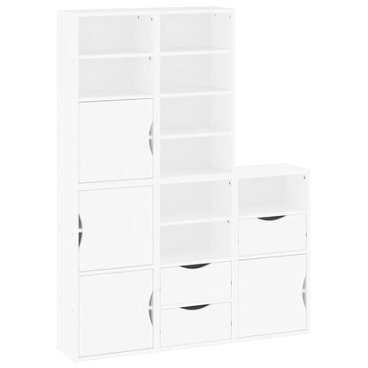 Skåp Vit 5 st "ODDA" 40x24x79 cm massivt Trä furu