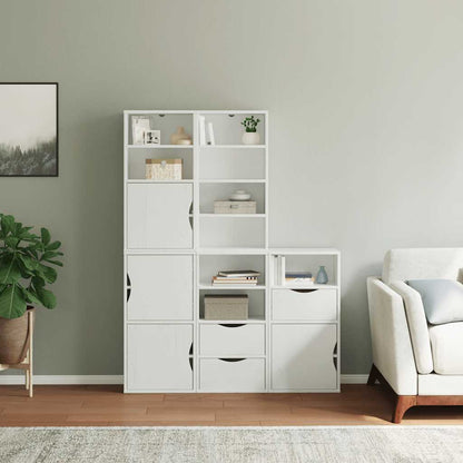Skåp Vit 5 st "ODDA" 40x24x79 cm massivt Trä furu