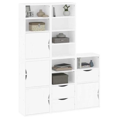 Skåp Vit 5 st "ODDA" 40x24x79 cm massivt Trä furu